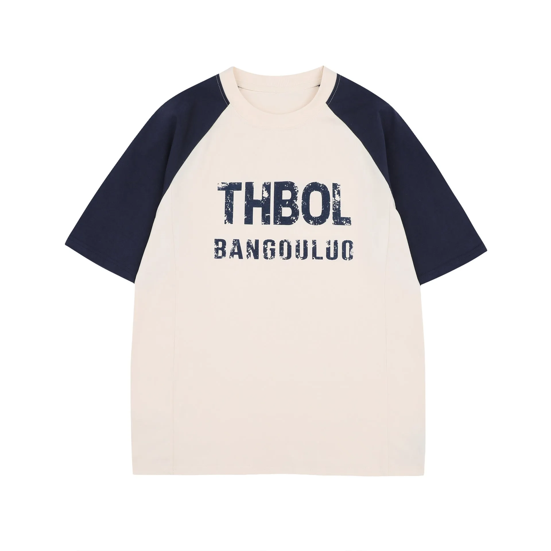 2025 1035 2025n street 2025 summer men's and women's splicing high-end men's letter pattern design short-sleeved T-shirt