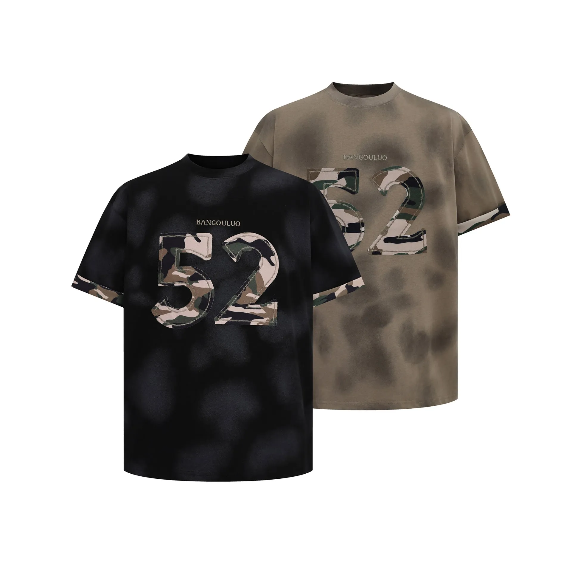 2025 12291 2025n street 2025 summer men's and women's simple high-end sticker embroidery design men's loose short-sleeved T-shirt