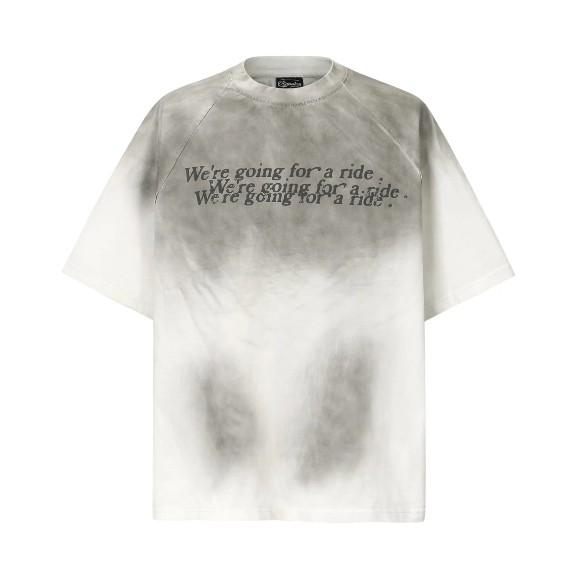 2025 8570 2025n Street 2025 Summer Letter Design Men's Loose Tie-Dyeing Premium Sense Neutral Short Sleeve T-Shirt