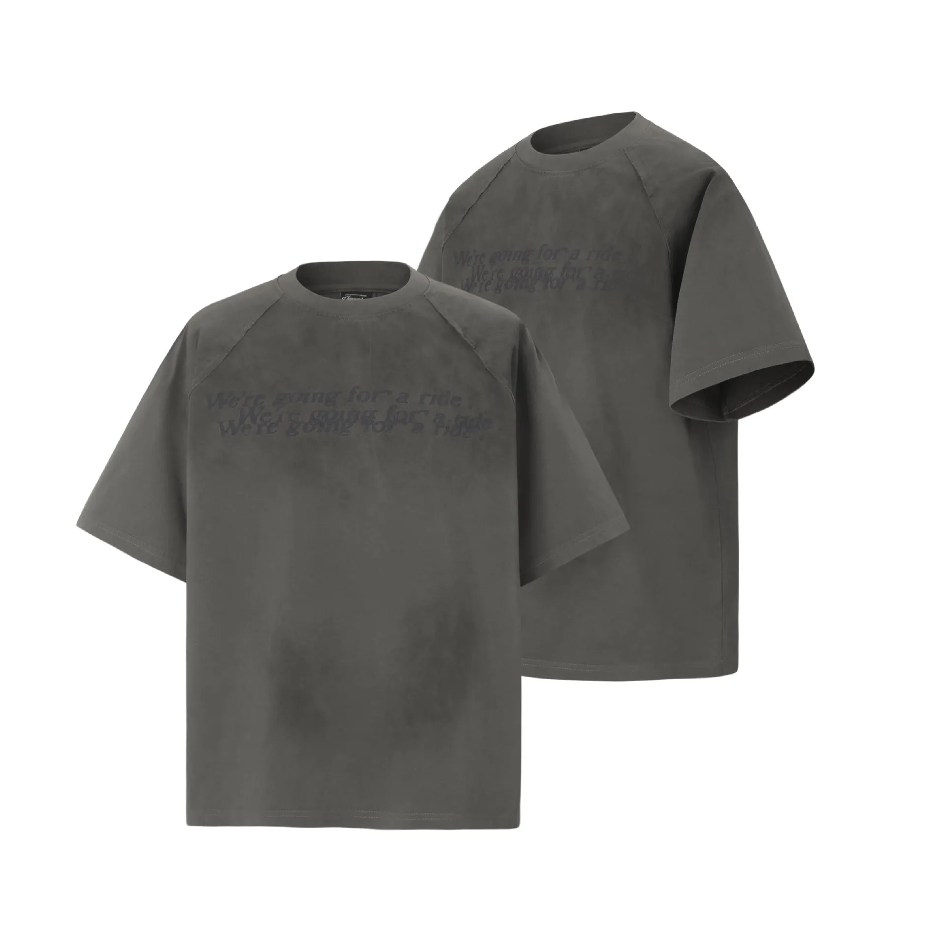 2025 8570 2025n Street 2025 Summer Letter Design Men's Loose Tie-Dyeing Premium Sense Neutral Short Sleeve T-Shirt