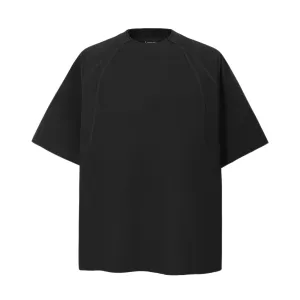 2025 9653 2025n 2025 Summer Neutral Premium Solid Color Retro Deconstruction Design Men's Premium Short Sleeve T-Shirt