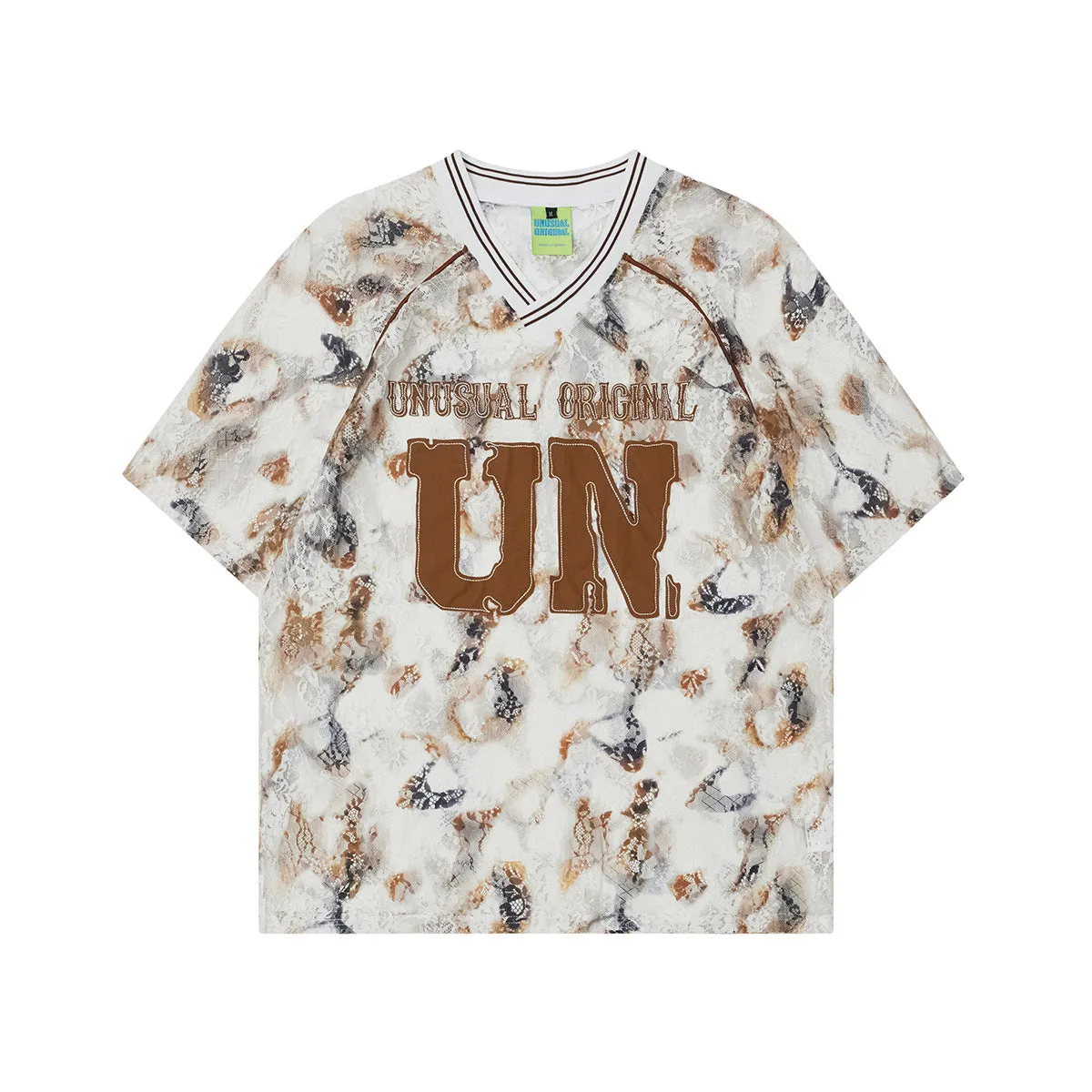2025 T1043 2025n Street Tide 2025 Summer Couple Marble Element Logo Design Men's Loose Short Sleeve T-Shirt