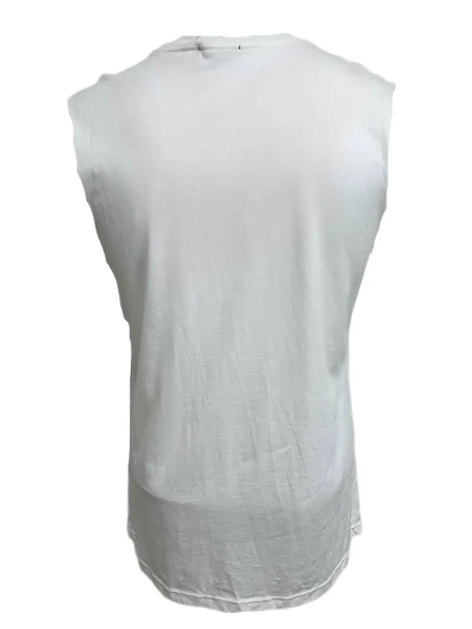 BLK DNM Men's White Printed Sleeveless T-Shirt 28 Size L NWT