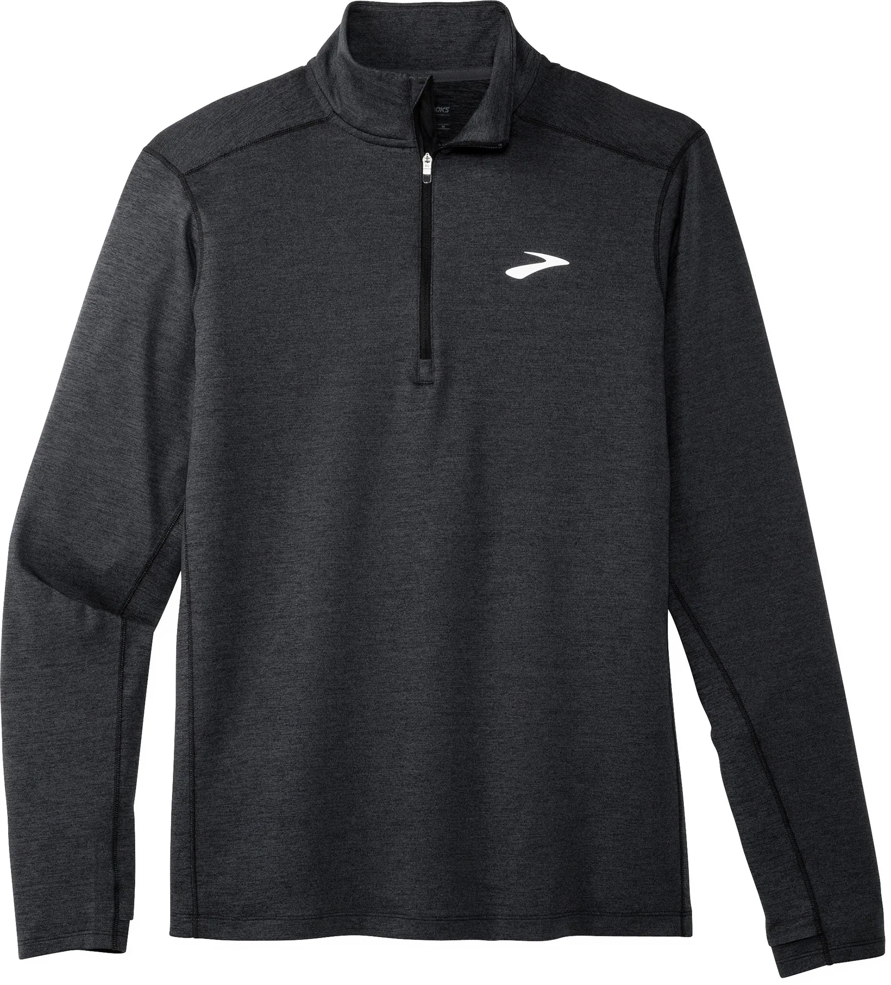 Brooks Dash Half Zip Long Sleeve Mens Running Top - Black