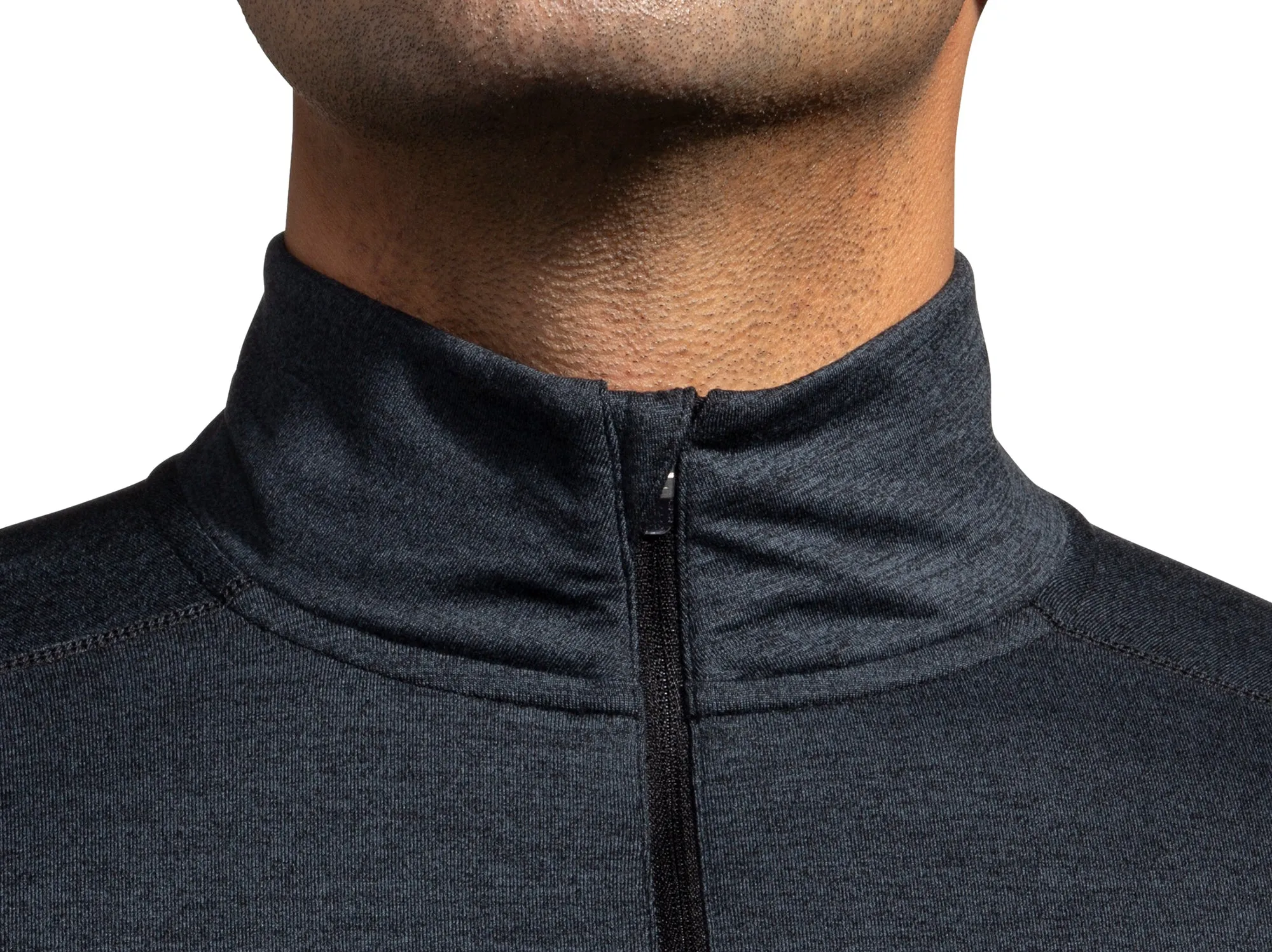 Brooks Dash Half Zip Long Sleeve Mens Running Top - Black