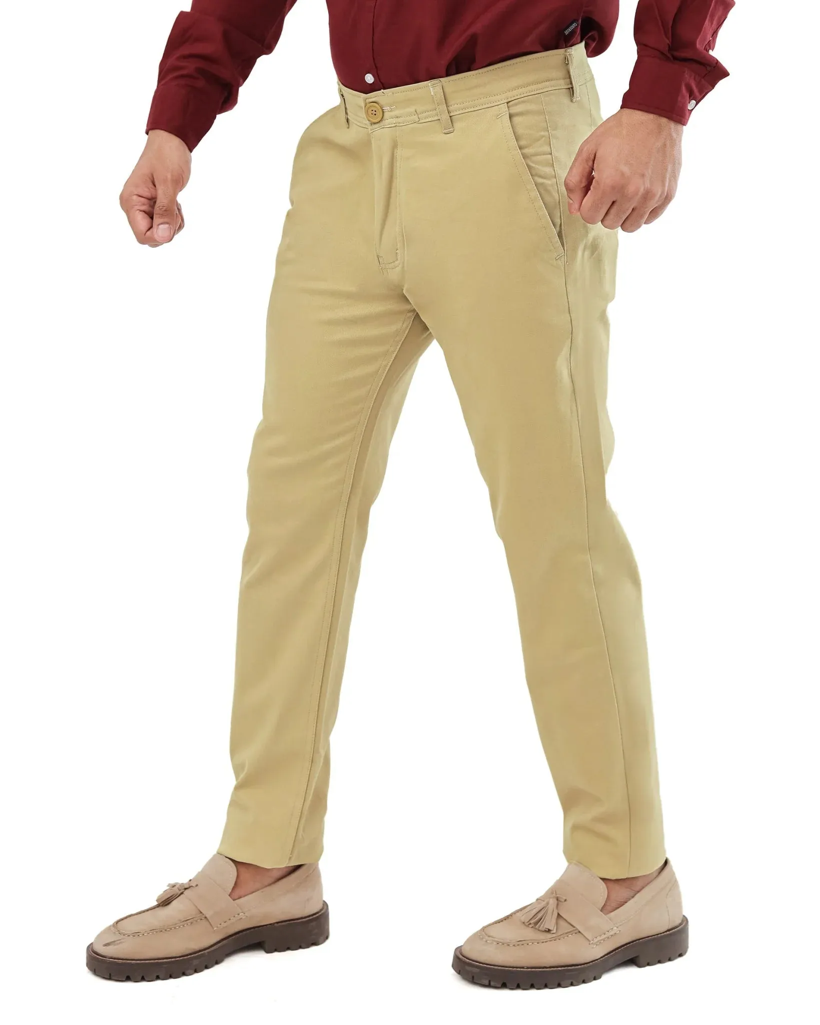 Camel brown cotton pant