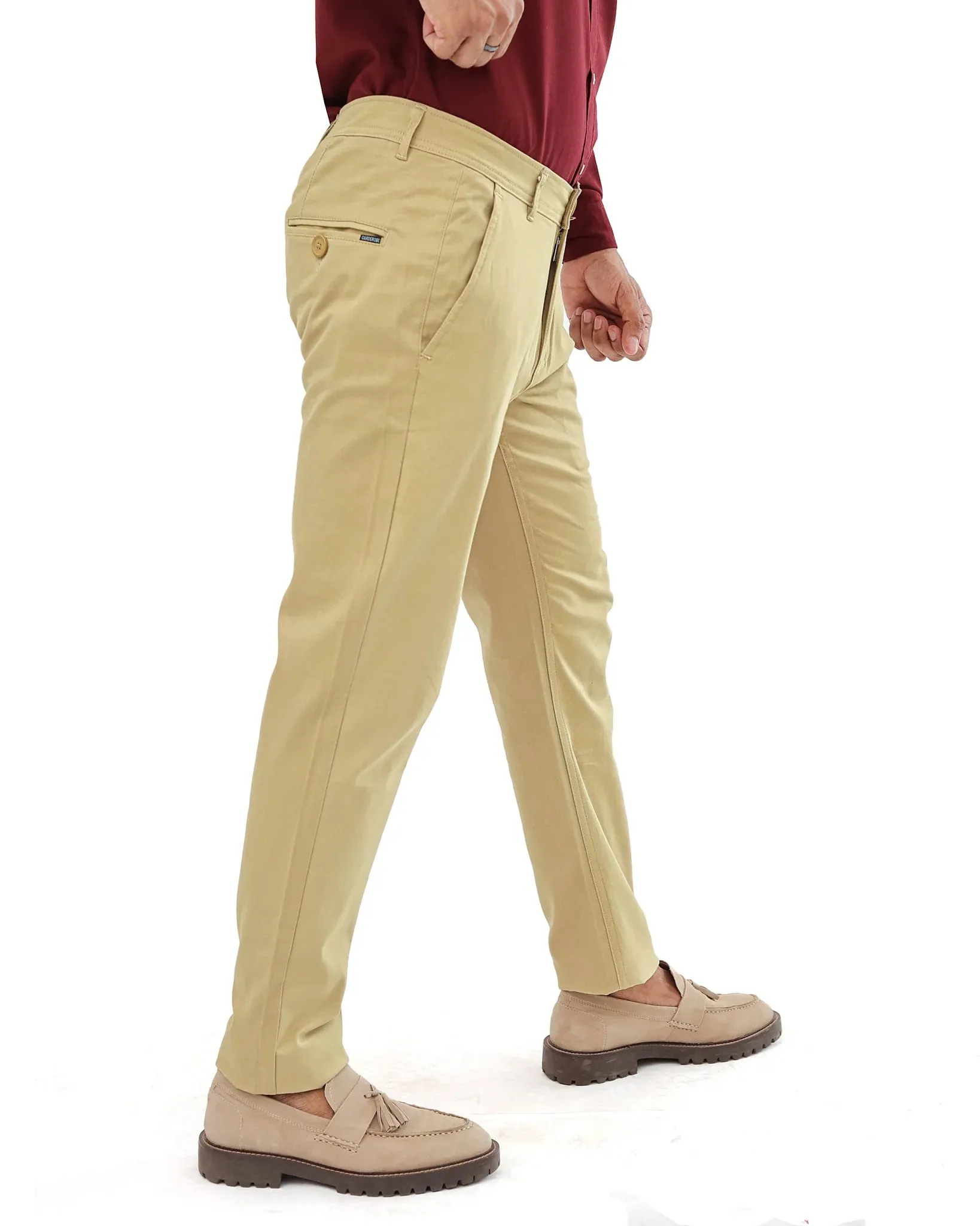 Camel brown cotton pant