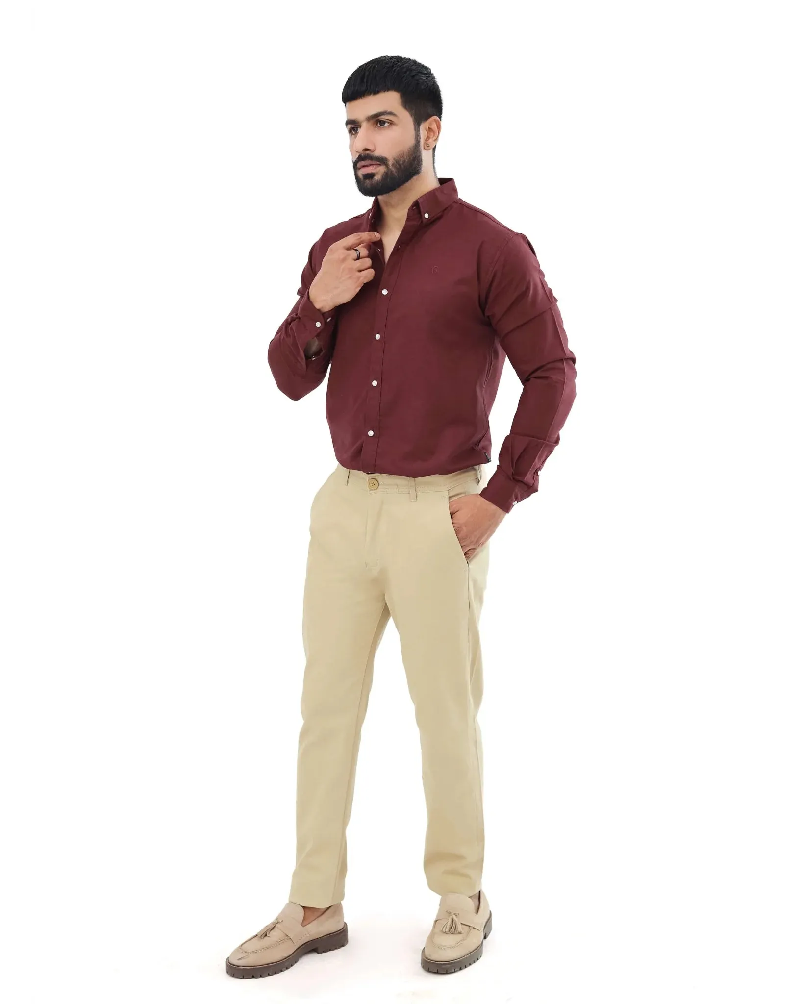 Camel brown cotton pant