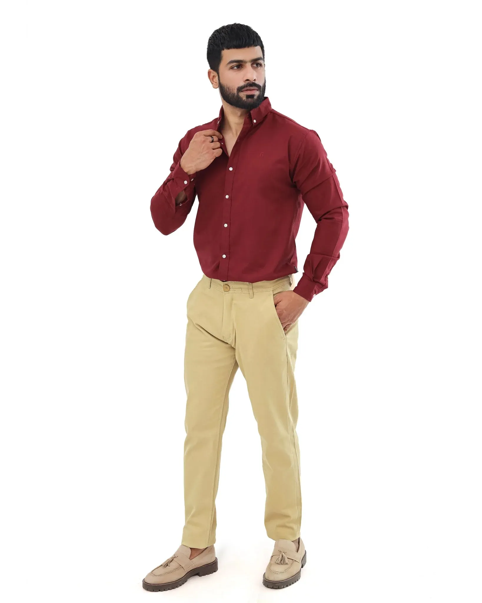 Camel brown cotton pant