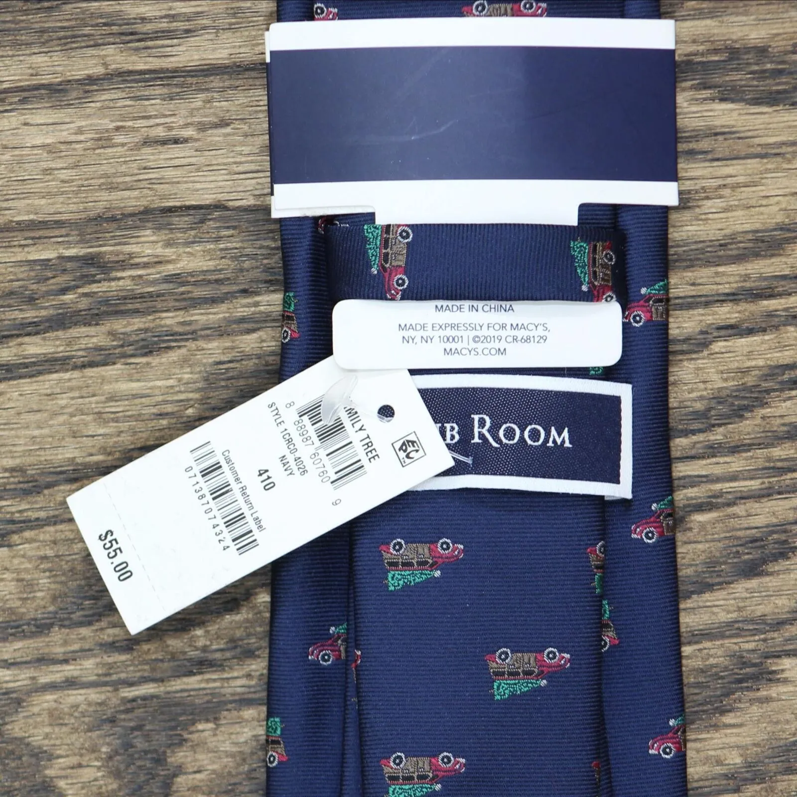 Club Room Men's Family Tree Tie 1CRC0-4026