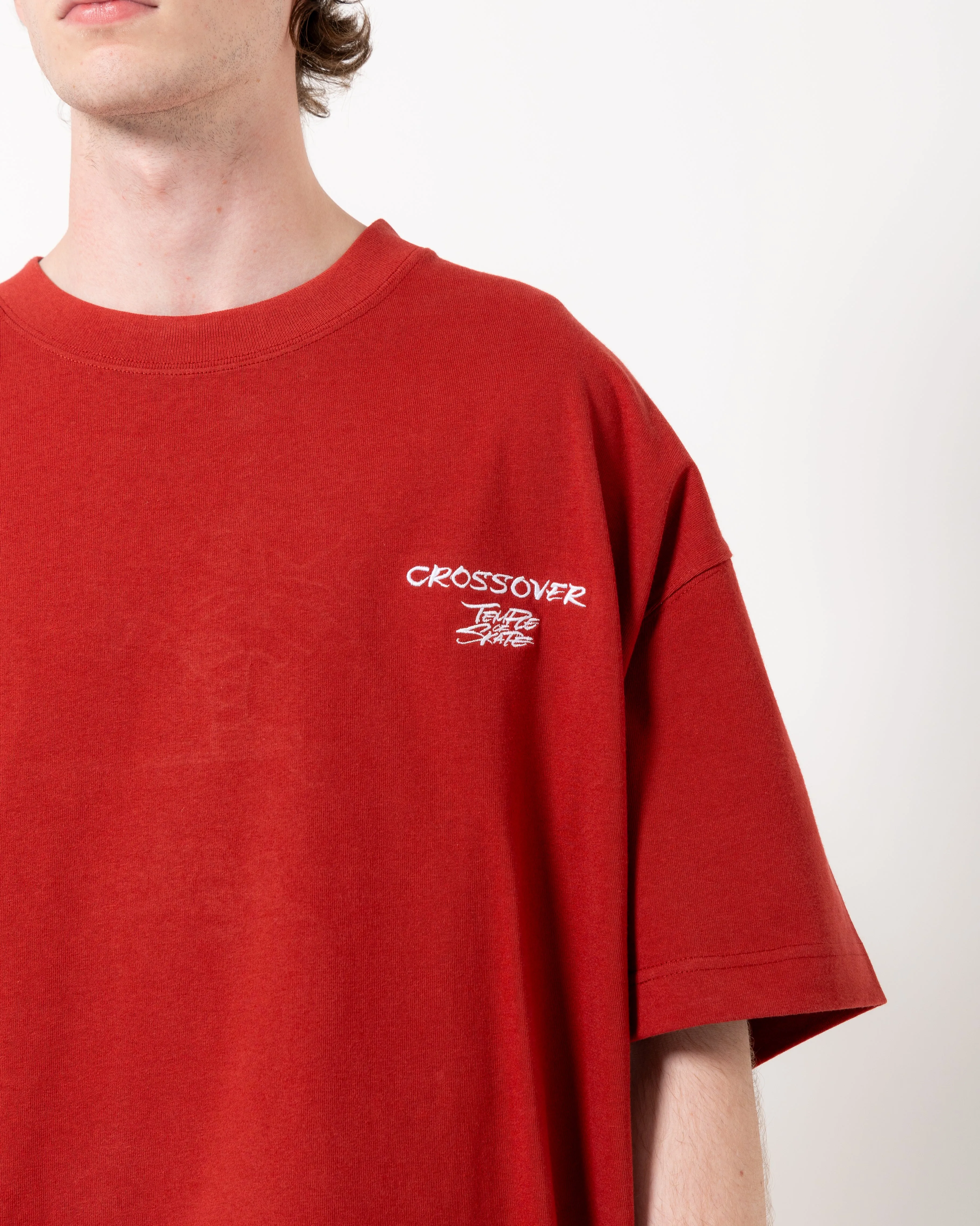Crossover x Temple of Skate 'The Push' Tee | Maroon