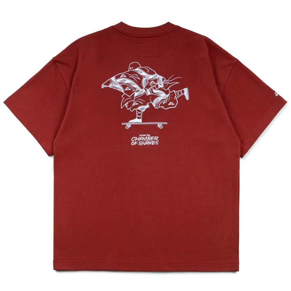 Crossover x Temple of Skate 'The Push' Tee | Maroon