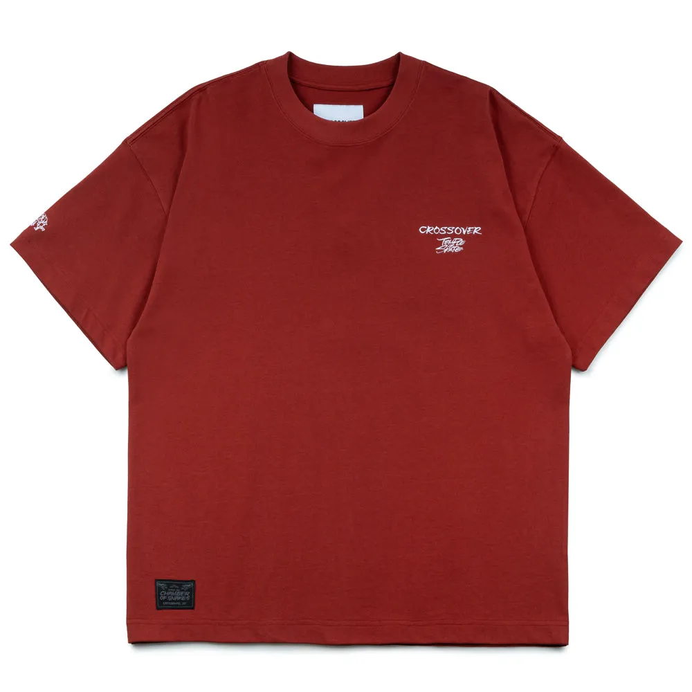 Crossover x Temple of Skate 'The Push' Tee | Maroon