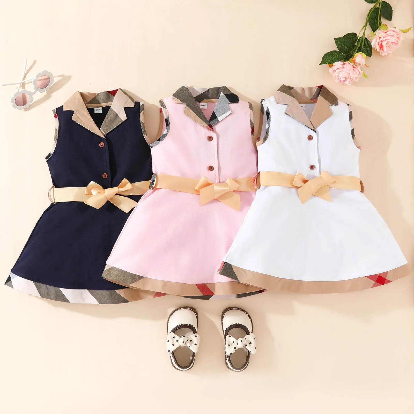 Girls' Dress Children's Summer Clothing Clothes for Babies Newborn Dress Baby Sleeveless Princess Dress Baby Clothes