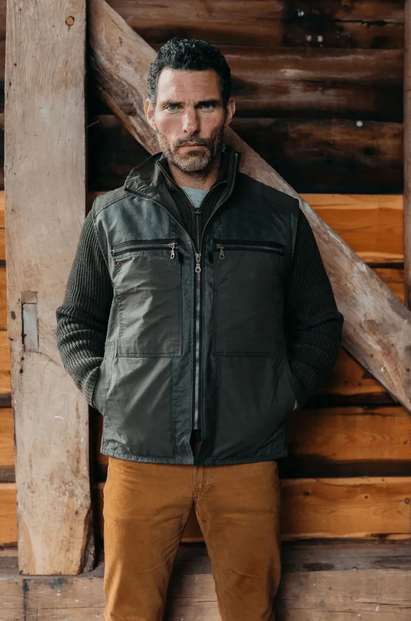 Gun Hill by Peregrine Men's Cotham gilet Olive