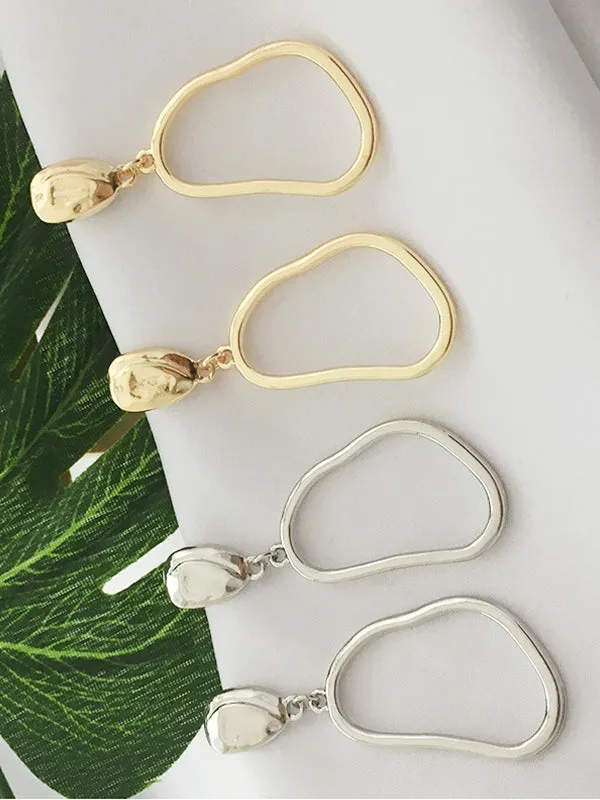 Hollow Oval Earrings Simple Earrings