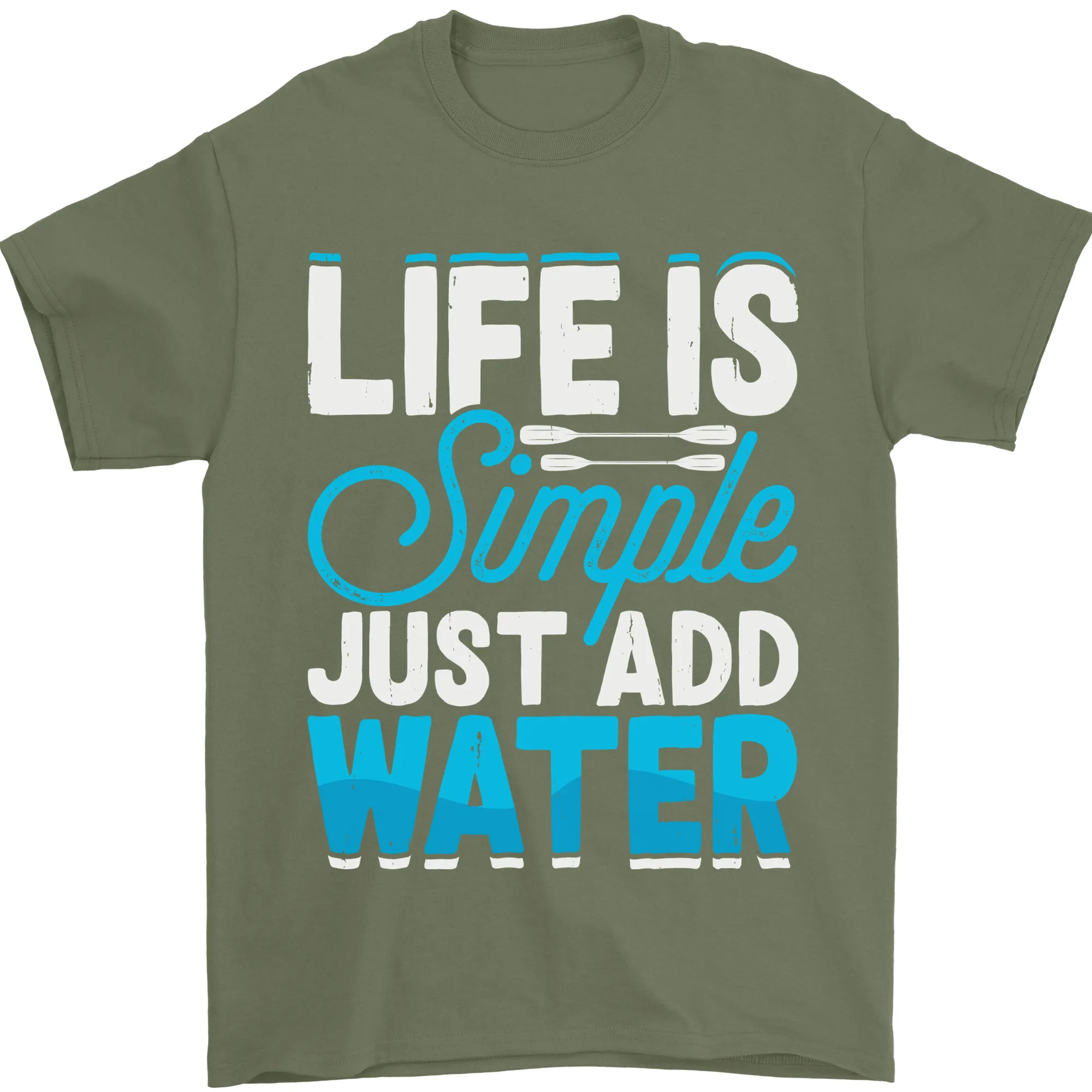 Kayak Sailing Skiing Fishing Surfing Scuba Diving Mens T-Shirt 100% Cotton