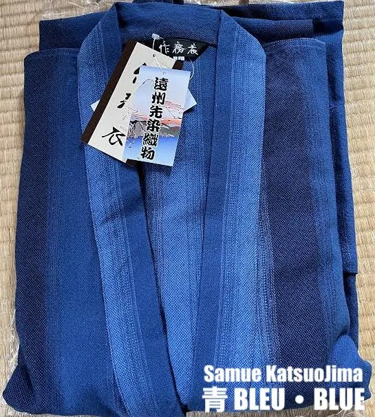 Luxury Samue Katsuojima Nanakoori  Cotton Blue / Navy Blue Made in Japan