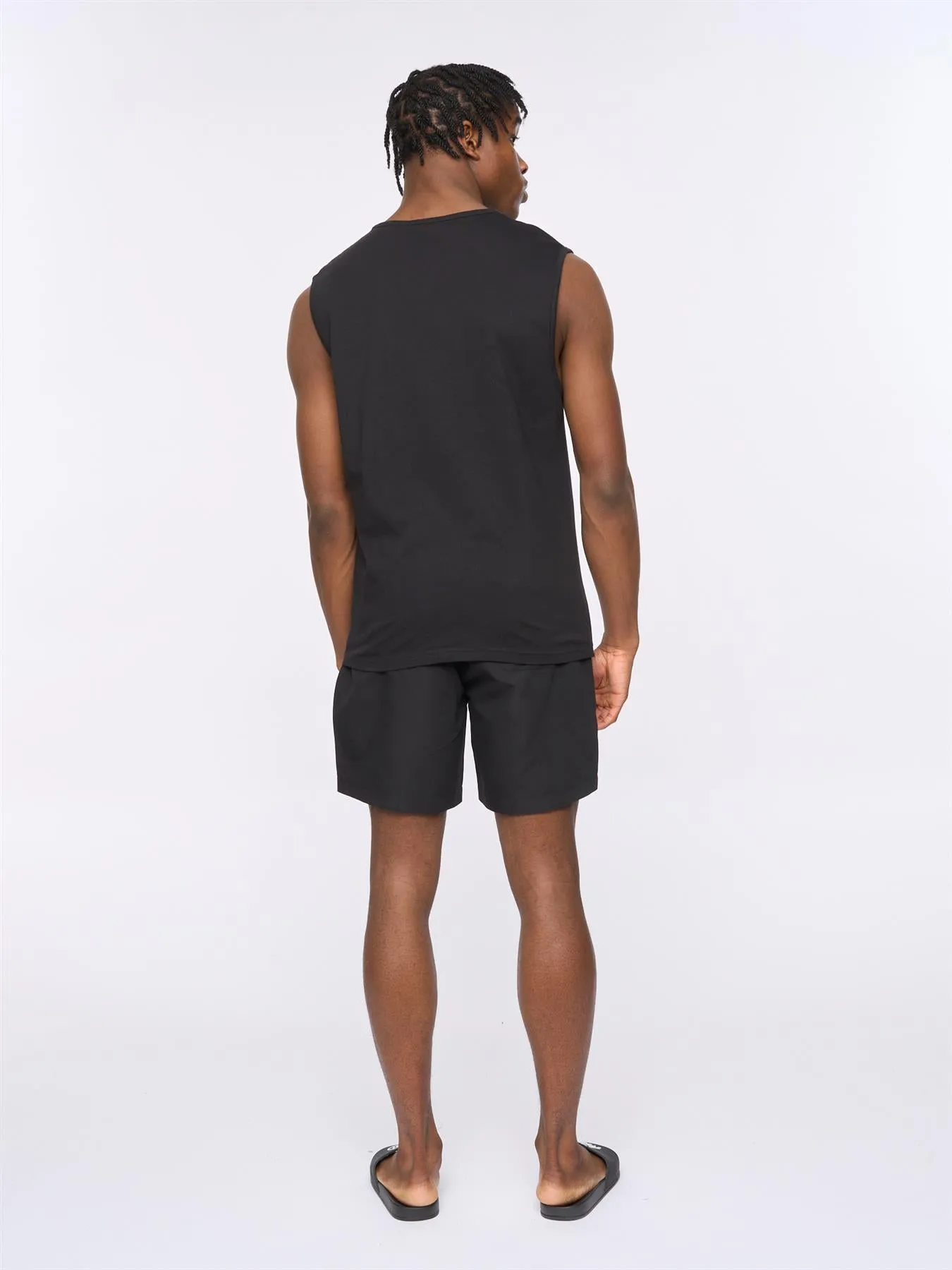 Mapped Tank Top Black