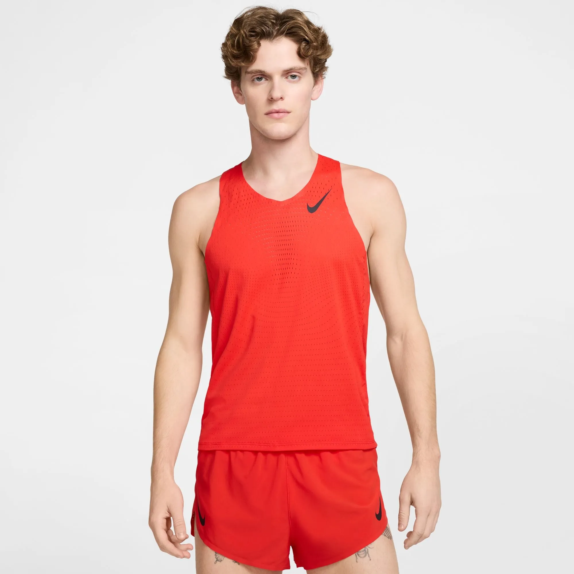 Men's AeroSwift Dri-FIT ADV Running Singlet (696 - LT Crimson/Black)