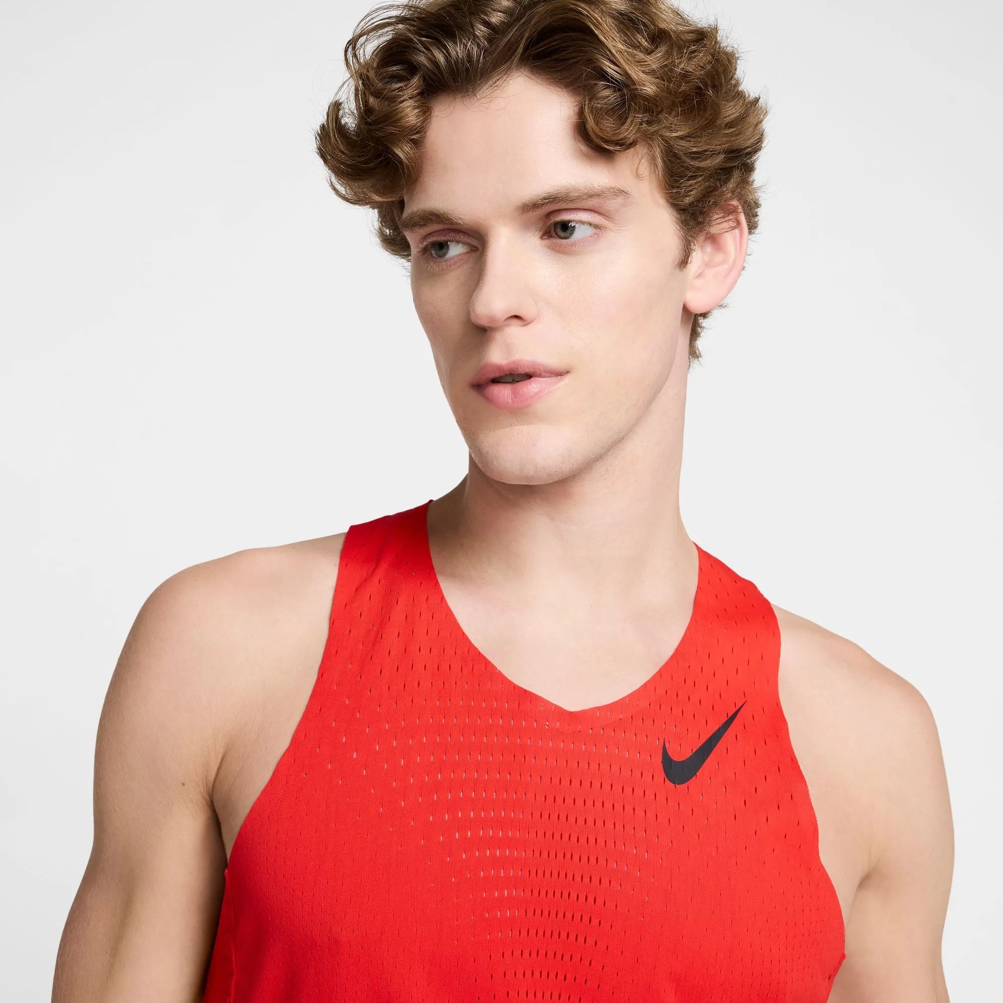 Men's AeroSwift Dri-FIT ADV Running Singlet (696 - LT Crimson/Black)