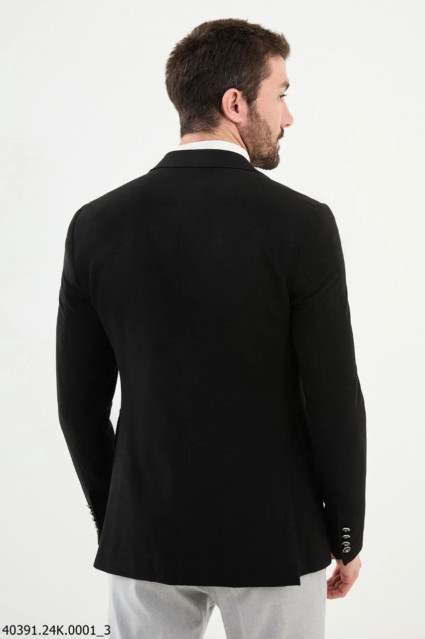 Men's Black Slim Fit Blazer