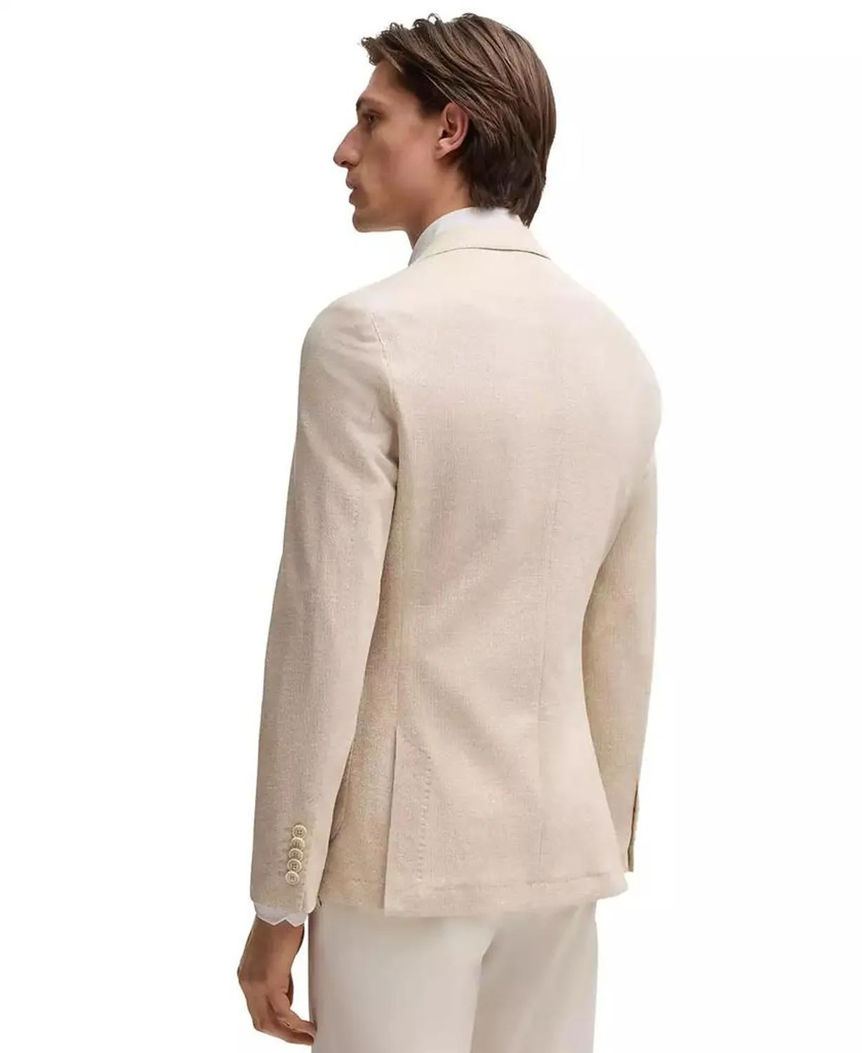 Men's Linen-Cotton Slim-Fit Blazer
