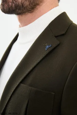 Men's Olive Green Slim Fit Blazer