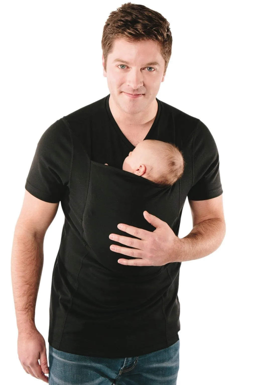 Mummy and Daddy Kangaroo Pouch T-shirts with Various Sleeve Lengths