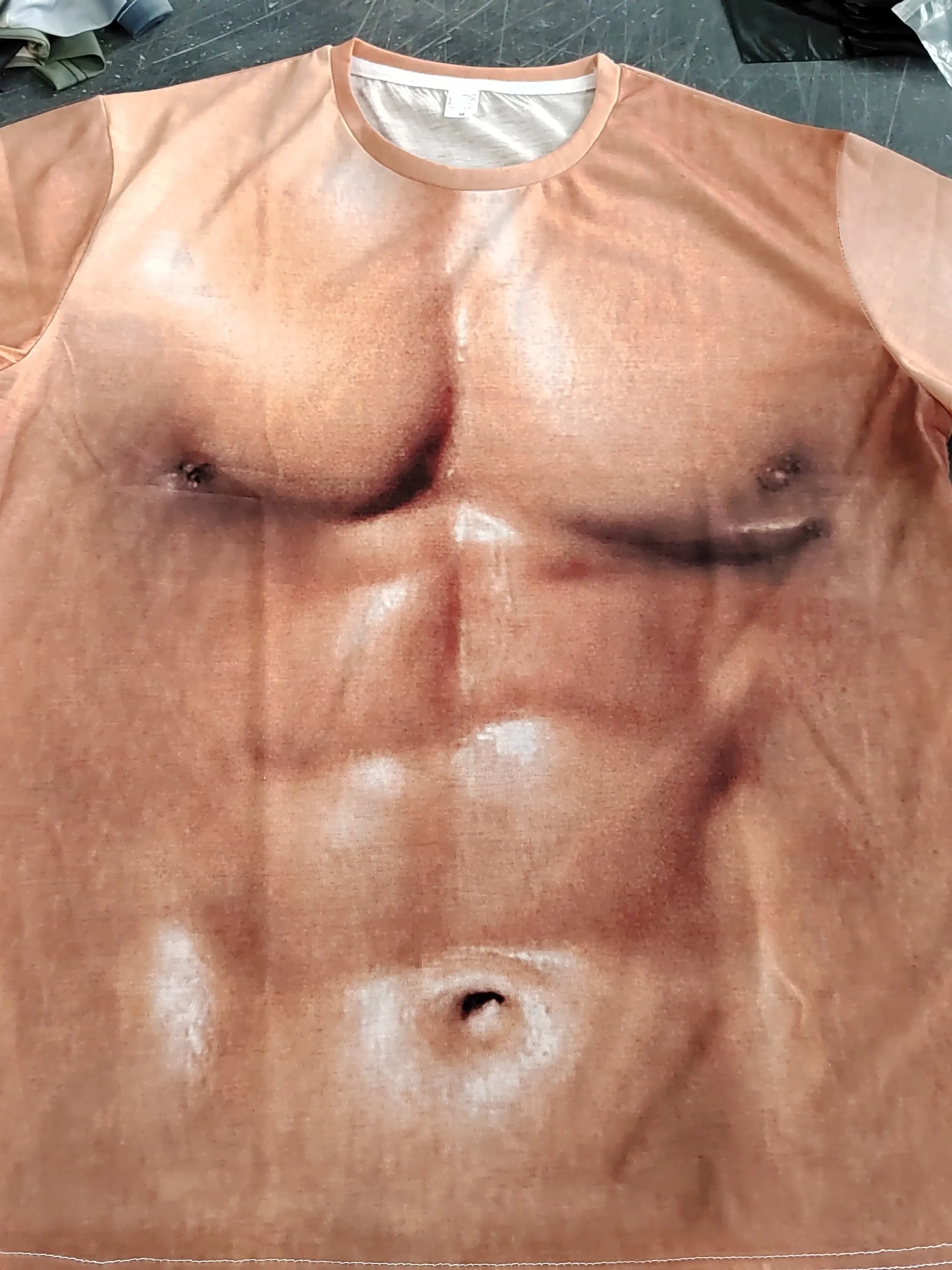 Muscle 3d Pattern, Men's Novelty T-shirt, Trendy Funny Tees For Summer