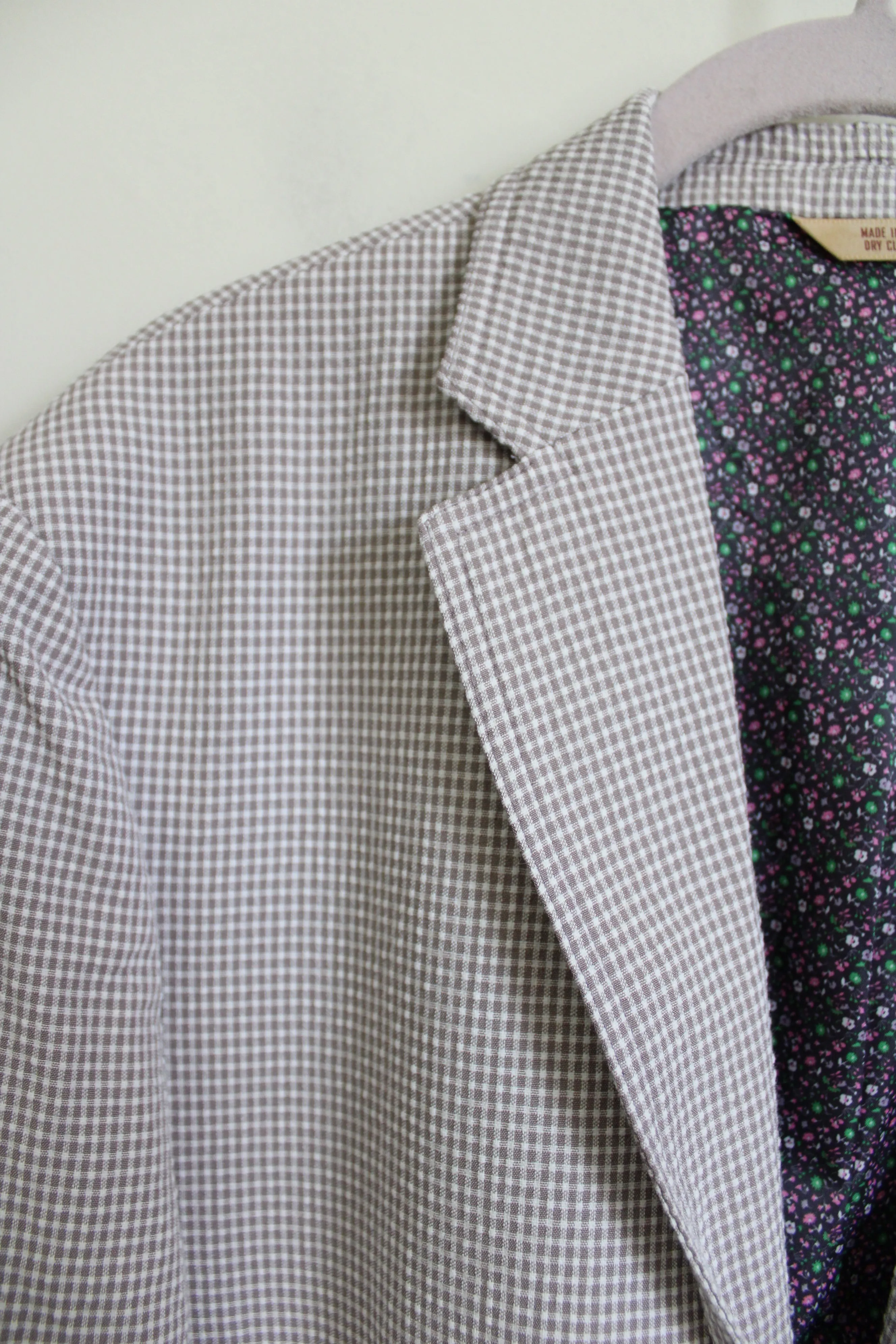 NEW Haggar Light Purple Gingham Blazer | 42 Regular