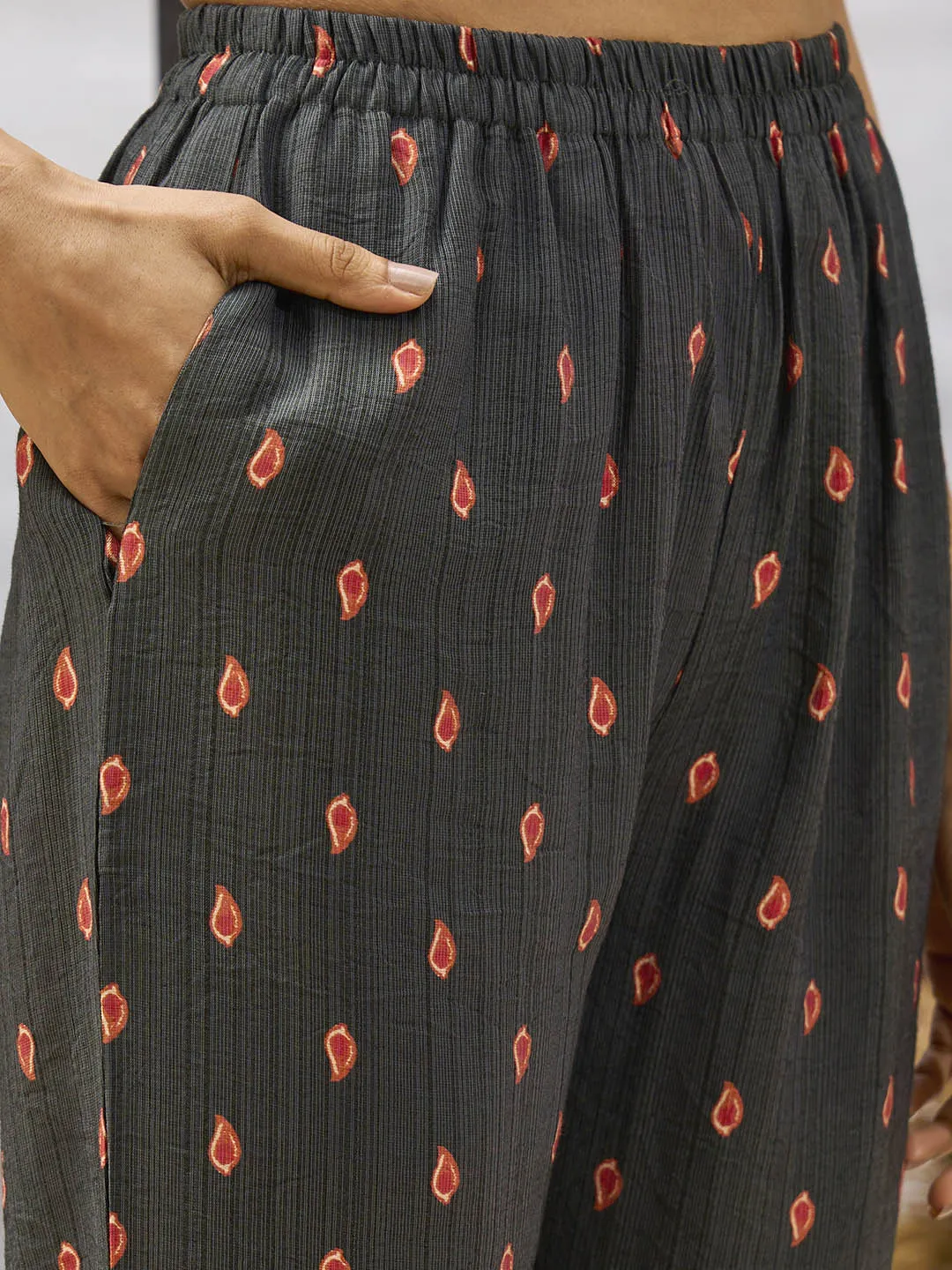 Orange Kurta Set - Women Chanderi Silk Comfort Kurta Set with Dupatta - Zola