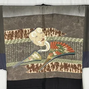 "Okina Mask" Vintage Man's Haori