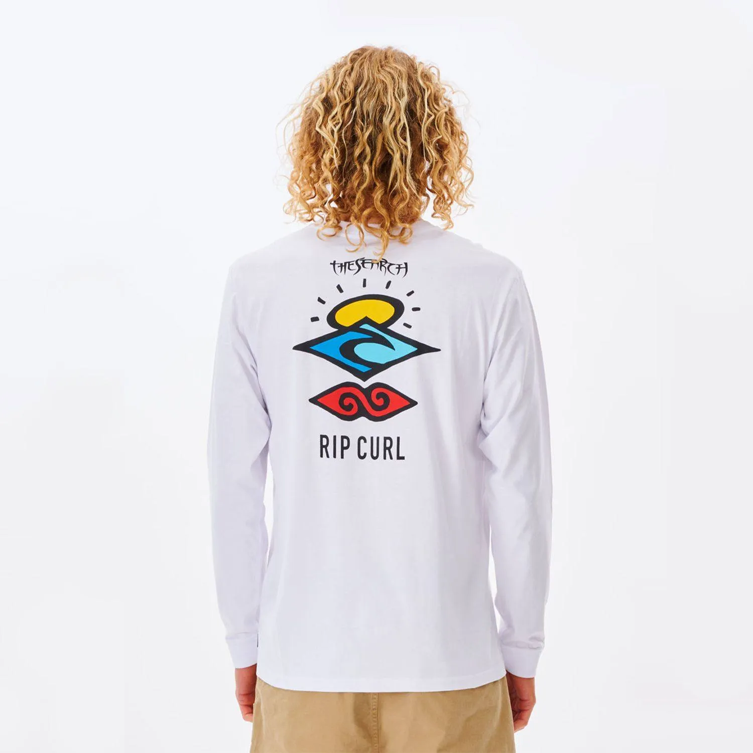 Rip Curl Search Icon L/S Tee White