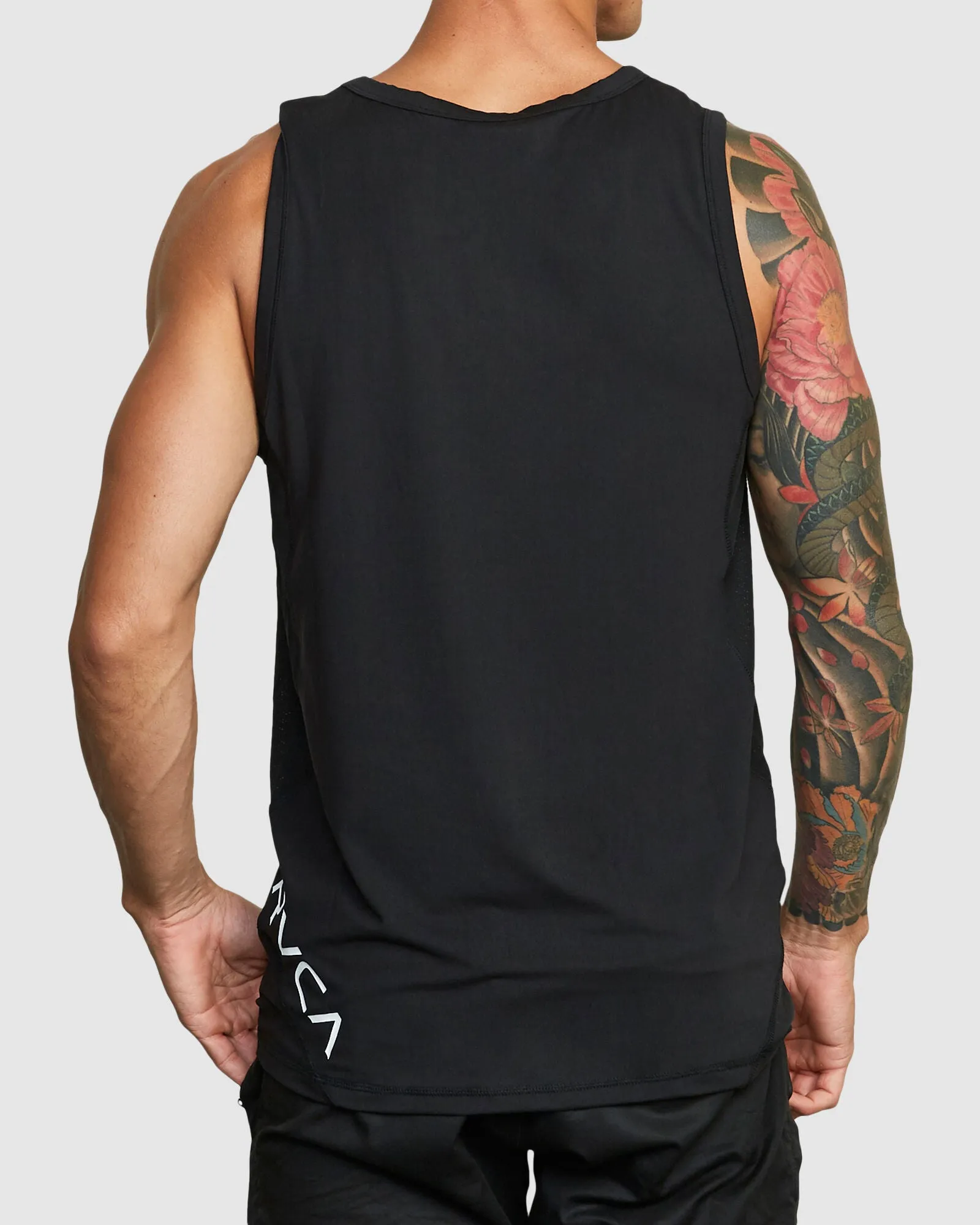 RVCA SPORT VENT SINGLET - BLACK