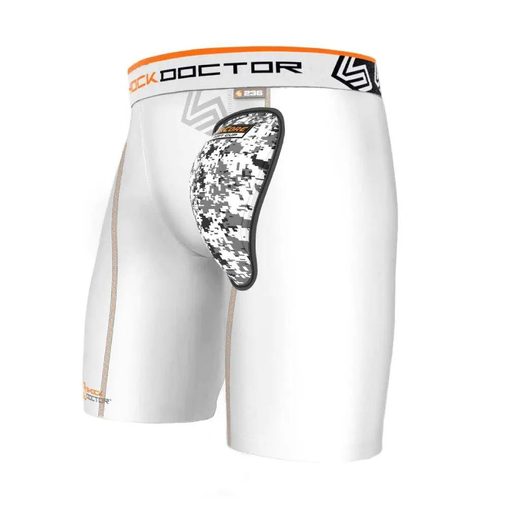 SHOCK DOCTOR MEN'S AIRCORE SOFT CUP COMPRESSION SHORTS