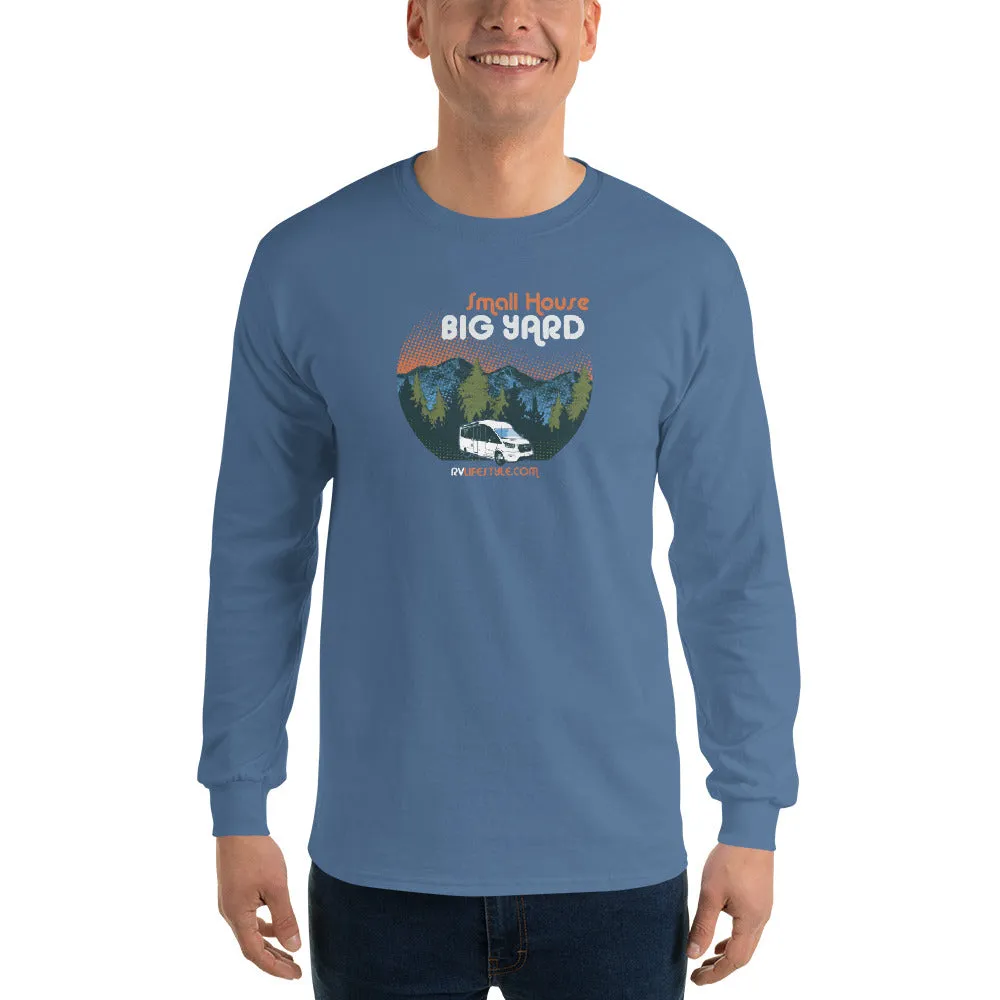 Small House Big Yard Men and Women's Long Sleeve Shirt - Black, Navy, Military Green, Indigo Blue, Sport Grey