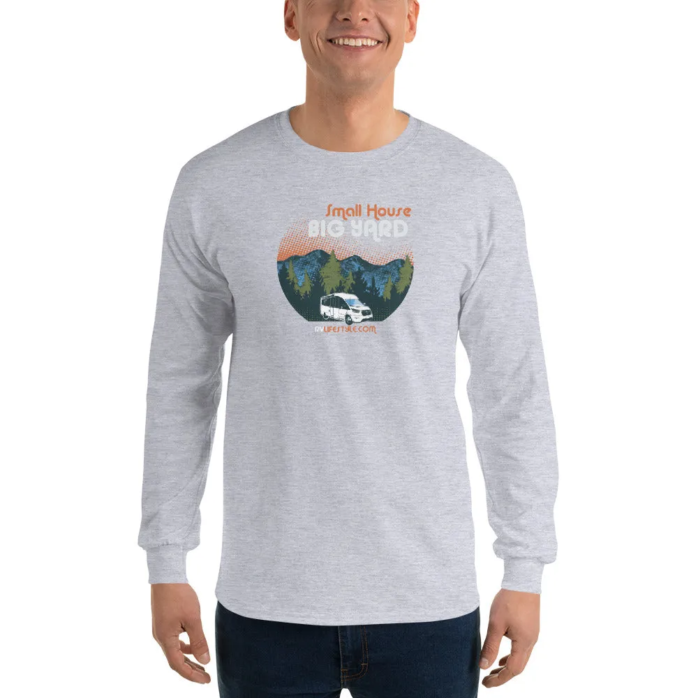 Small House Big Yard Men and Women's Long Sleeve Shirt - Black, Navy, Military Green, Indigo Blue, Sport Grey