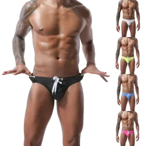 Swim Shorts Solid Bikini Swimwear Men Swim Briefs Mens Swimsuit Swimming Suit Beach Surfing Water Sport Wear Man Bath Short L5