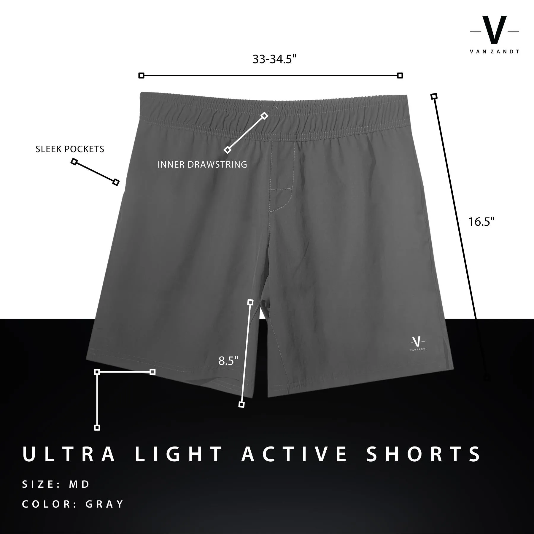 Ultra-Light Active Shorts Gray
