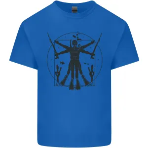 Vitruvian Scuba Diver Diving Mens Light Cotton T-Shirt